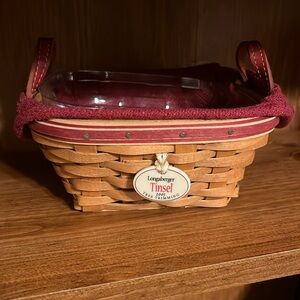 2005 Longaberger tree trimming “Tinsel” basket